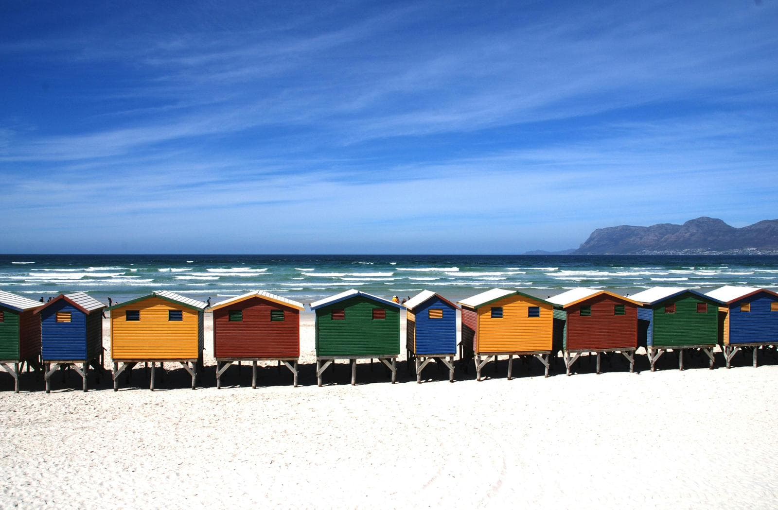 Muizenberg colorful beach huts