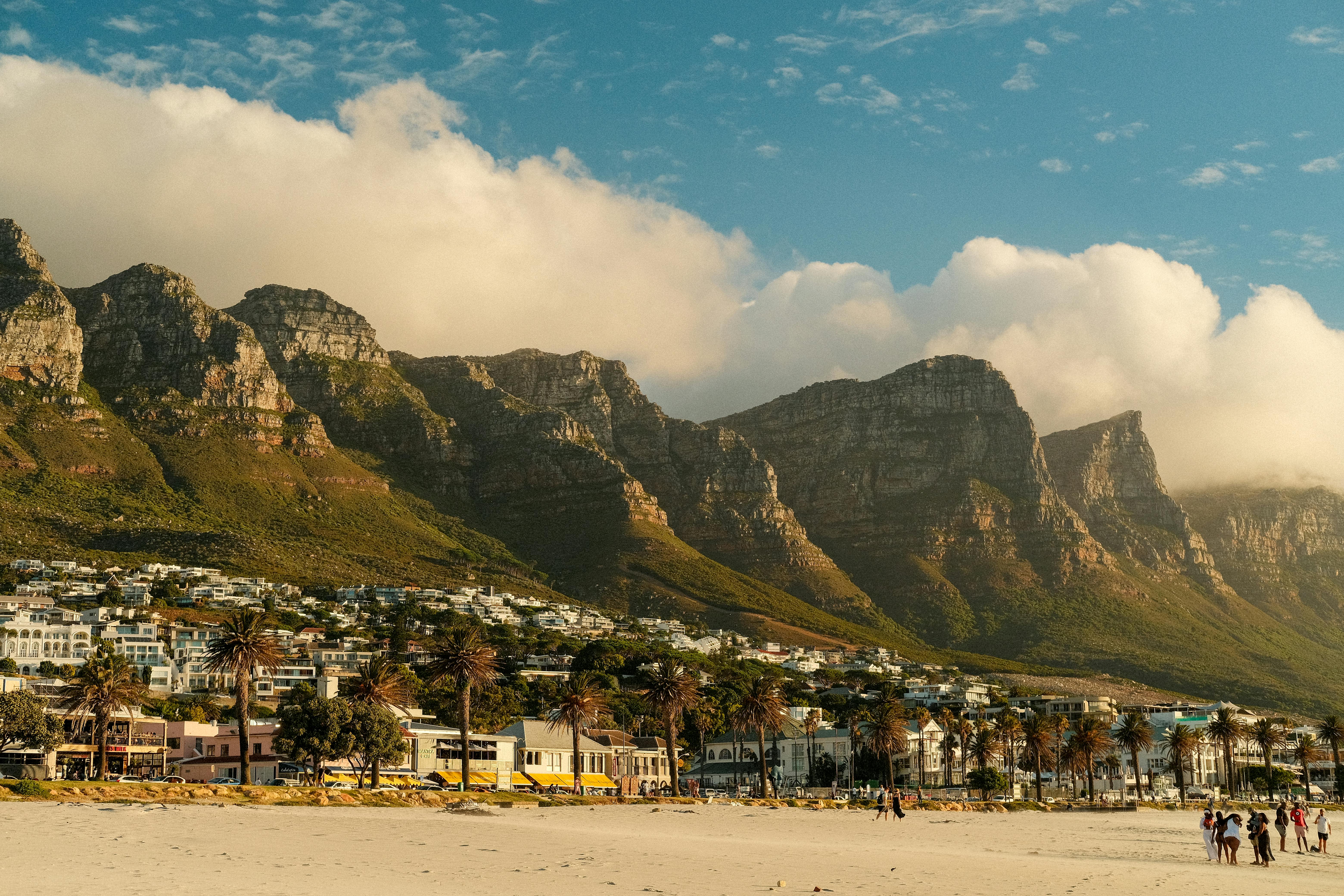 Camps Bay shoreline and the Twelve Apostles